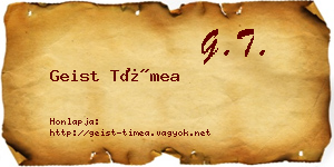 Geist Tímea névjegykártya